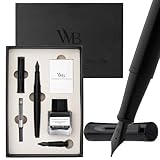 Wordsworth & Black Fountain Pen Set, 18K Gilded Medium...