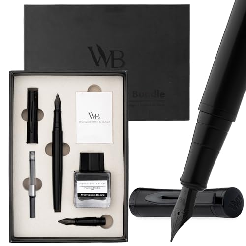 Wordsworth & Black Fountain Pen Set, 18K Gilded Medium...