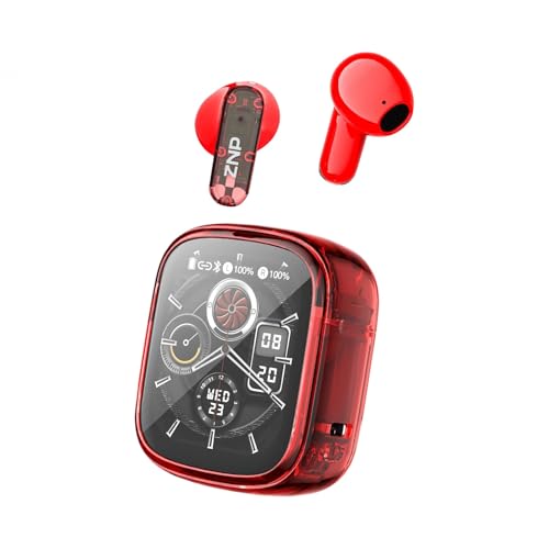 Auriculares Bluetooth ZNP con pantalla LCD para llamadas claras con IA