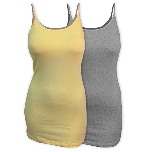 2 or 3 Pack Zenana Women's Basic Adjustable Strap Tank Tops Cami
