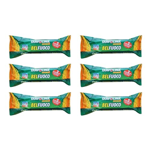 ACCENDIFUOCO BELFUOCO. Oltre 2 ore di calore nel tuo camino. Prodotto ad emissione di fumo limitata. (6 Unità).