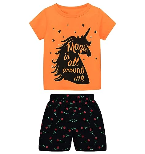 Image of MIST N FOGG Girl's T-Shirt and Shorts (Set of 4)