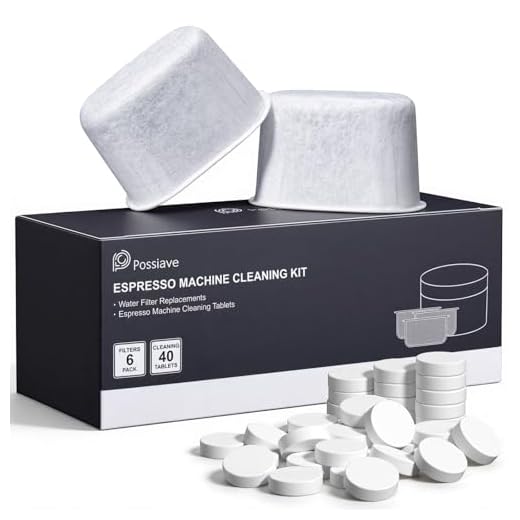 possiave Espresso Machine Cleaning Tablets and Filters for Breville Espresso Machines (40 Tablets + 6 Filters) - 1.5 Gram Cleaning Tablets & Replacement Water Filter - Espresso Cleaner Accessories