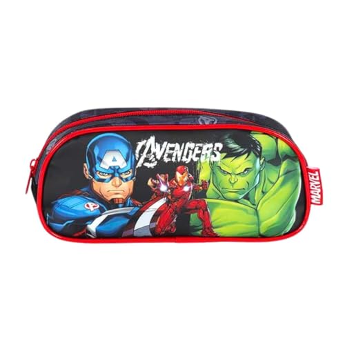 ESTOJO ESCOLAR LUXCEL AVENGERS VERMELHO EI42334AG
