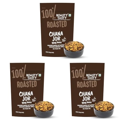 Image of Roasty Tasty Chana Jor | Roasted Chana Chur Garam - Healthy Snack with Hing Jeera Flavour 150g x 6 Packs