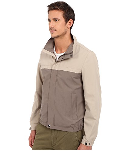 Perry Ellis Men's 100 Percent Polyester Microfiber Color Block, Sandstone, X-Large #TOP1