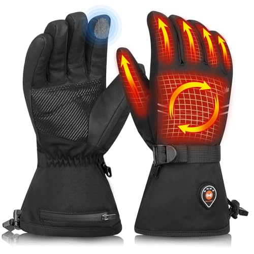 5-Speed Rechargeable Heated Ski Gloves