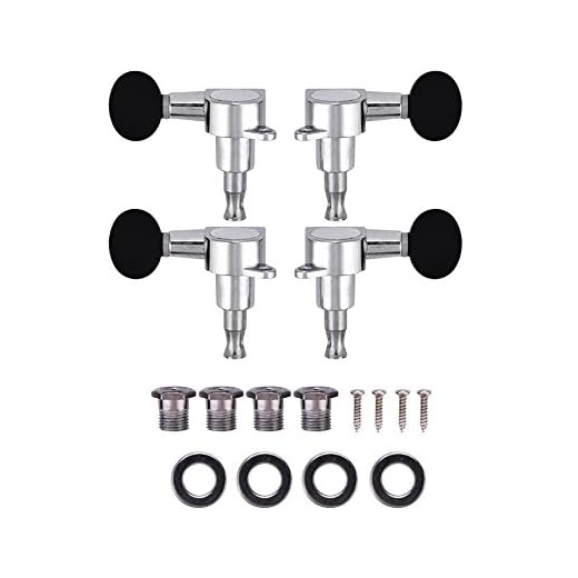 Bnineteenteam Clavijas de afinación de Cuerdas de Ukelele 2L2R Sintonizadores de Bloqueo Cabezas de máquina de aleación de Zinc Clavijas Ukelele 2R2L
