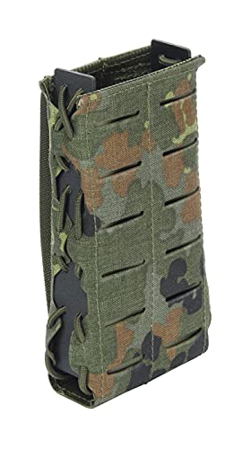 Zentauron Molle Magazin Schnellziehtasche 8,5 x 15 x 3,5 I Schnellziehtasche LC für G36 Magazin aus hochwertigem Cordura® & Kydex® I Strapazierfähige Militär-Tasche I Tasche in Flecktarn Cover