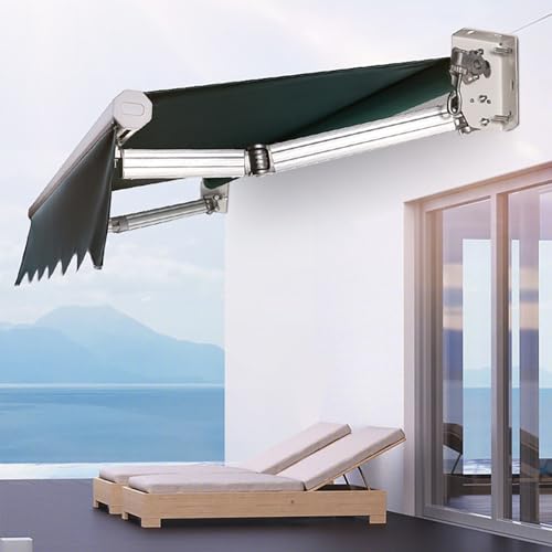 genérico Toldo retráctil para Patio, toldo para Ventana y Puerta, toldo retráctil con manivela Manual, toldo para Entrada (3 x 2 m)