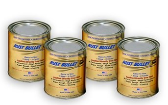 RUST BULLET 4 Quart Special Rust Protection - 4 Quarts Metallic Grey Rust Inhibitor Rust Paint