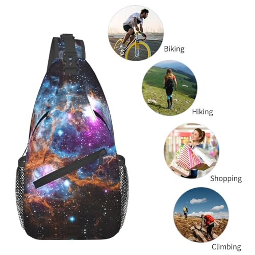 Bolso tipo bandolera Universo Galaxia para senderismo miniatura 6