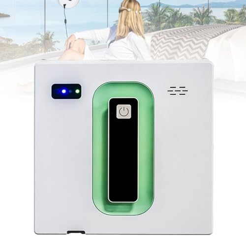 UKDUANWEI Robot limpiacristales eléctrico con Tanque de Agua Dual de 50 ML, Fuerte succión, Robot de Limpieza Inteligente para Ventanas de Alta Altura, para Uso Interior/Exterior.