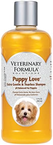Veterinary Formula Solutions Puppy Love Extra Gentle Tearless Shampoo, 17 oz – Safe for Puppies Over 6 Weeks –Puppy Shampoo with Fresh Scent, Long-Lasting Clean – Cleanses Without Drying Delicate Skin