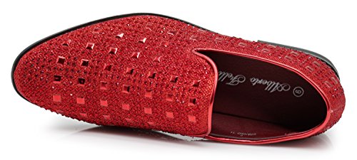 Image of SPK11 Men's Vintage Fashion Rhinestone Designer Dress Loafers Slip On Shoes Classic Tuxedo Dress Shoes