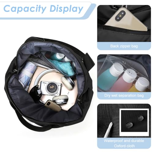 Image of PALAY Gym Tote Bags Sports Duffle Bag for Women with Wet Compartment Carry On Overnight Weekend Travel Bags, Lightweight & Water Repellent