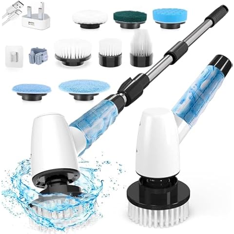 Cordless Electric Spin Scrubber with 8 Brush Heads Cover