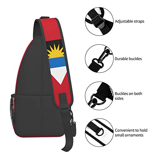 Mochila tipo bandolera unisex con bandera de Antigua y Barbuda miniatura 6