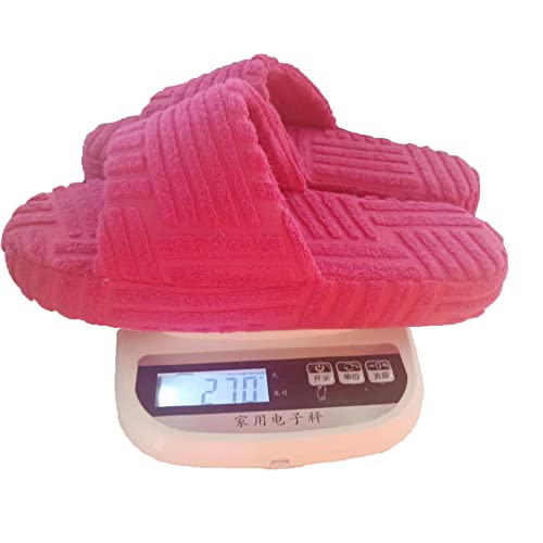 JTUUE House Slippers for Women Furry Open Toe Comfy Slip On Women's Indoor Outdoor Slippers Non-Slip Flat Slide Sandals3