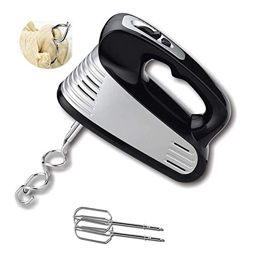 Elektrischer Handmixer,Handrührer Set,200W 5 Gang Rührgerät,leichtes Verstauen 2 Rührbesen 2 Knethaken,geringes Gewicht leicht zu reinigen