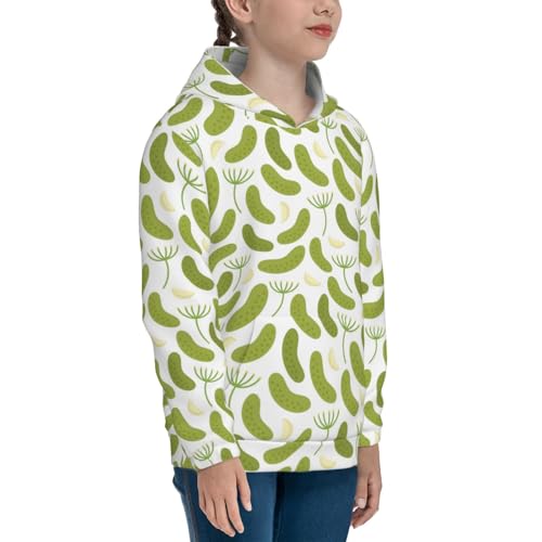 Pickled Cucumbers Kids Pullover Hoodies Boys Sweatshirts Girls Athletic Clothes with Pocket3