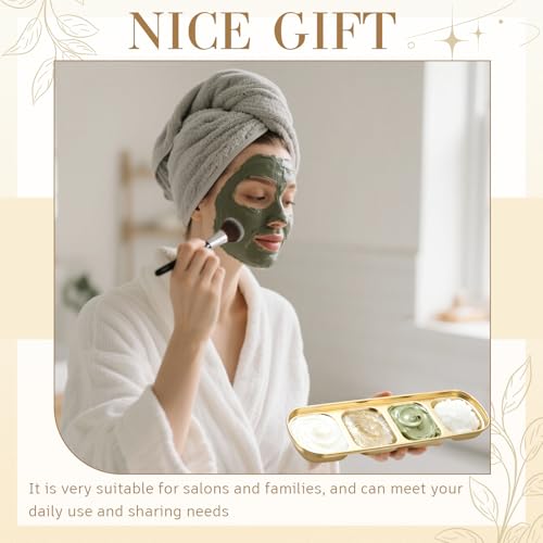 Image of 4 Pcs Esthetician Bowls Face Mask Tray Esthetician Supplies Stainless Steel Compartment Serving Tray Women Skincare Products Facial Bowl for Spa Salon Aesthetician Beauty, Nail Art (Gold,Large)