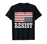 Upside Down American Flag Resist Distress United States USA T-Shirt