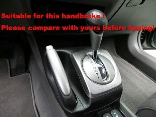 Genuine Leather Handbrake Cover For Honda Civic 2006-2011 – Black With Red Stitch, Easy Install