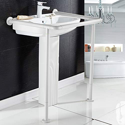Fkxsxaz Women's B White Bathroom Grab Bars Toilet Handrails Disabled Stainless Steel Grab Bar For Elderly Wall Mounted Washbasin Safety Rails Handle (Color : )