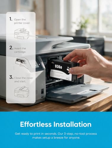 Image of MS.R 936e 936XL Remanufactured Ink Cartridges 4-Pack for HP Printers