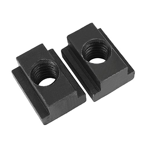 Aexit 1/2-inch Female Quality Parts Thread Steel T-Slot Nut Grade 10.9 Tapped Through 2pcs Model:72as328qo130