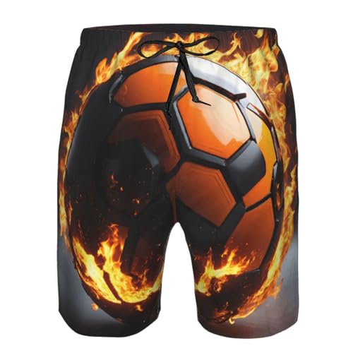 Soccer Ball Print Stylish Men Beach Shorts Lightweight Cozy Swim Trunks Summer Casual Outings Holiday4