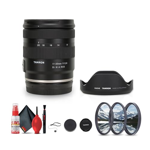 Tamron 11-20mm f/2.8 Di III-A RXD �L�p�Y�[�������Y (Canon RF) (AFB060RF700) �p + �����Y�t�B���^�[�L�b�g + �N���[�j���O�L�b�g + �����Y�L���b�v