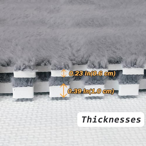 Tapis de jeu moelleux et antidérapant en mousse 48 dalles lavables pour sol de salon - 7