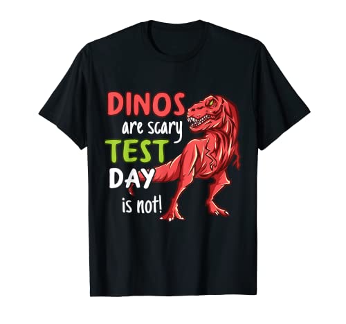 Non spaventoso, carino Test Day T-rex Dino Lovers Tee per insegnanti Maglietta
