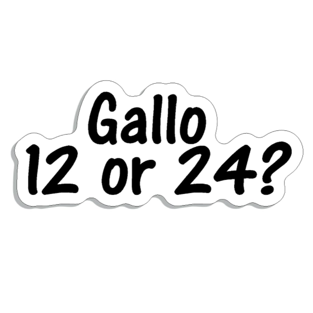 Gallo 12 or 24? Paul Walker Buster Style Decal Sticker Custom Die-Cut Vinyl Turbo Lowered Hella Drift Illest Import