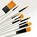 Artify Pack De 10 Pinceaux Professionnels Avec Étui - Pour Peinture Acrylique, Huile, Aquarelle - Nylon Résistant