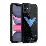 Head Case Designs Officially Licensed Batman DC Comics Logo Grunge Nightwing Gel Armor Case [Military Grade Drop Protection] Compatible with Apple iPhone 11