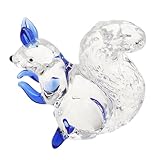 Cristal : fabriquée en cristal, cette figurine d'écureuil est à la fois élégante et décorative, statues de chien d'extérieur, écureuil en plastique