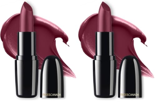 Image of FACESCANADA Weightless Creme Finish Lipstick - Wine Drop (Maroon), 4G | Creamy Finish | Smooth Texture | Long Lasting Rich Color | Hydrated Lips | Vitamin E, Jojoba Oil, Shea Butter, Almond Oil