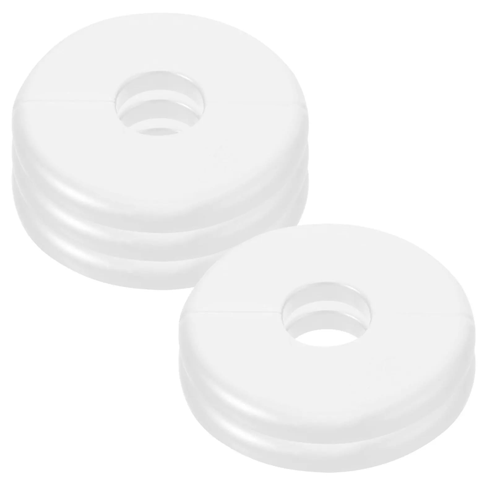 Dasjkdi One Color 10Pcs Round Escutcheon Wall Flange Cover Plates Self Adhesive Pipe Covers Split Hole For Wall Holes