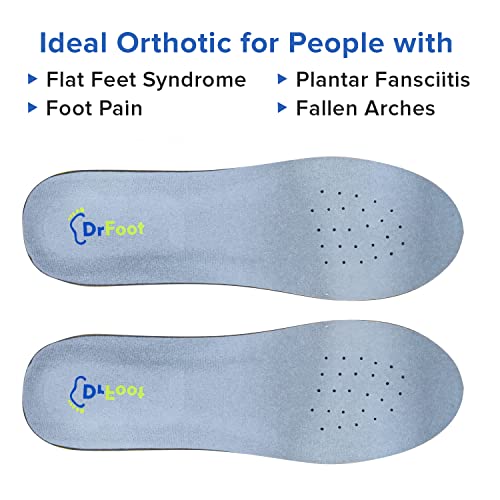 Image of Dr Foot Gel Insoles Pair | For Walking, Running, Sports Shoes | All Day Comfort Shoe Inserts With Dual Gel Technology | Ideal Full-Length Sole For Every Shoe For Unisex- 1 Pair (Size - L) (Pack of 2)