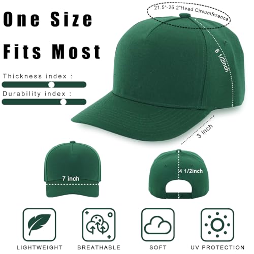 Image of 12 Pack Seamless Baseball Caps Wholesale Bulk - No Center Seam, DIY Friendly, Adjustable Breathable Lightweight for Men Women