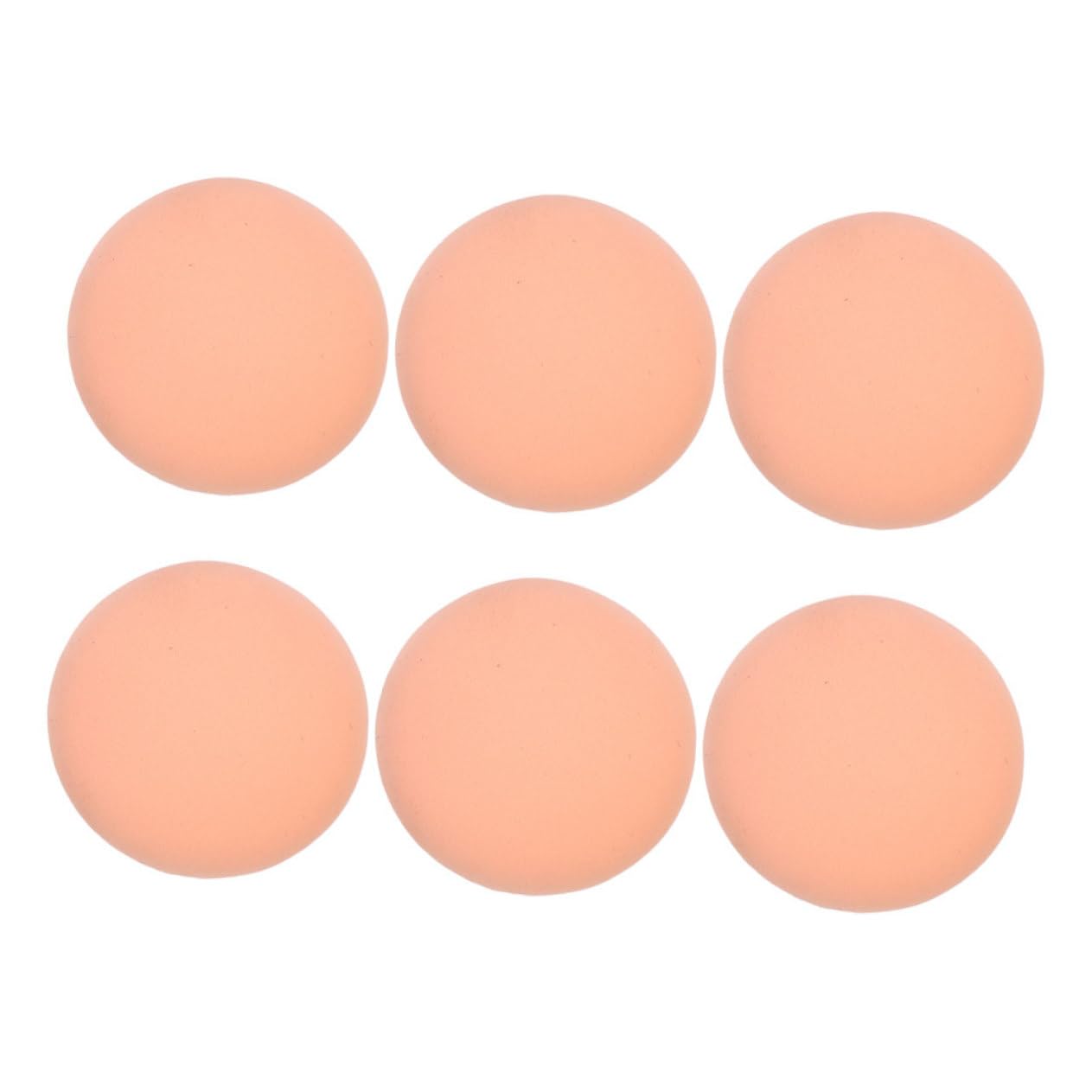 WOFASHPURET 6Pcs Reusable Makeup Sponges for Effortless Application Non Absorbing Round Cosmetic for Foundation Setting Powder Blush Easy to Clean Versatile Makeup Tool