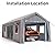 Windproof Carport Canopy Replacement Sidewall with Roll-up Windows Fits 10x20 13x20 FT Carport, Waterproof & UV Protected for Full-Sized Pickup Truck and Bass Boa (Sidewalls Only, 2 Pack)