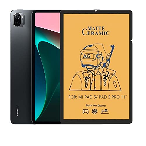COVER CAPITAL Tablet Matte Screen Guard for Xiaomi MI Pad 5 11 Inch -Black Edges [Matte Feel Temper(It’s Not Glass)]