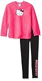  Hello Kitty Girls\' Sherpa Fleece Sweatshirt and Legging Set, NEON Pink, 18M