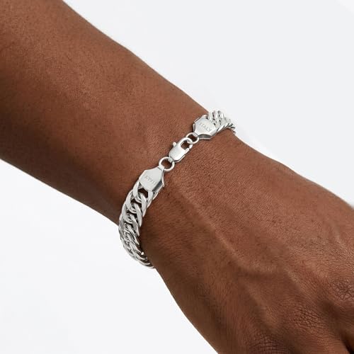 Pulsera de cadena de plata S925 para hombre 12mm miniatura 4