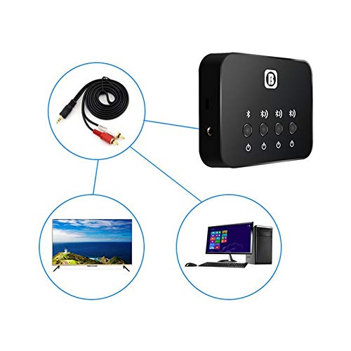Bw-107 Transmisor y Receptor de Audio Múltiple Inalámbrico Adaptador Receptor de Música Función de Compartir Dispositivo para Teléfono Móvil Bluetooth 4.0
