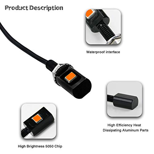 Livtee Super Bright License Plate Light, 12V License Tag Screw Bolt Accessories, Waterproof Black Aluminium Light Holder, Legal For Car Motorcycle Truck Rv Atv Bike, Purple(4Pcs) #TOP3